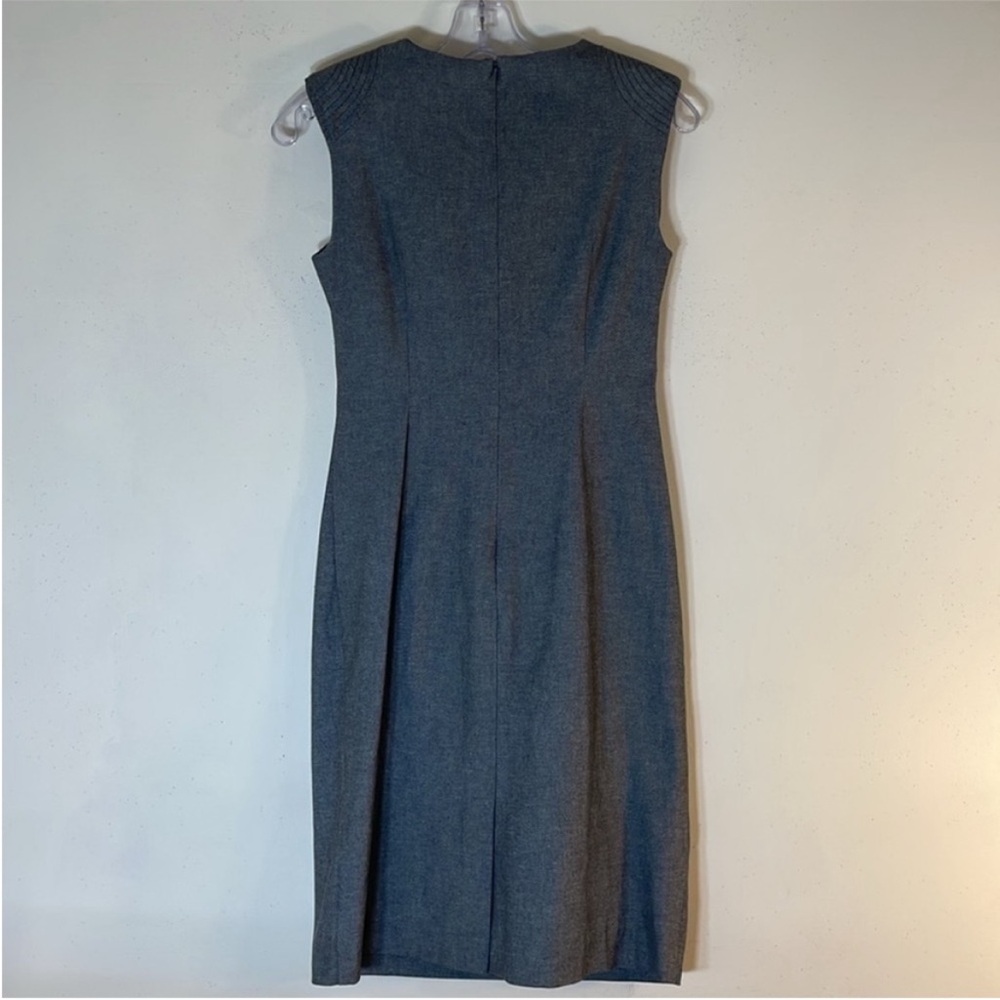 Banana Republic Grey Padded Shoulder Sleeveless Sheath Dress. 0. NWT. - Picture 6 of 8